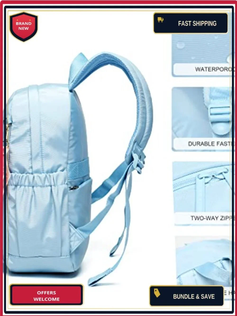 30L Laptop Backpack for Teens College Students Water Resistant Padded